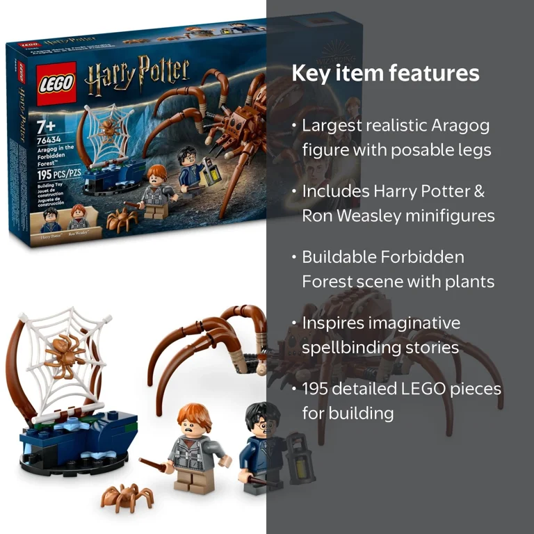 LEGO, Harry Potter Aragog in the Forbidden Forest, 76434, 195 LEGO, Harry Potter Aragog in the Forbidden Forest, 76434, 195