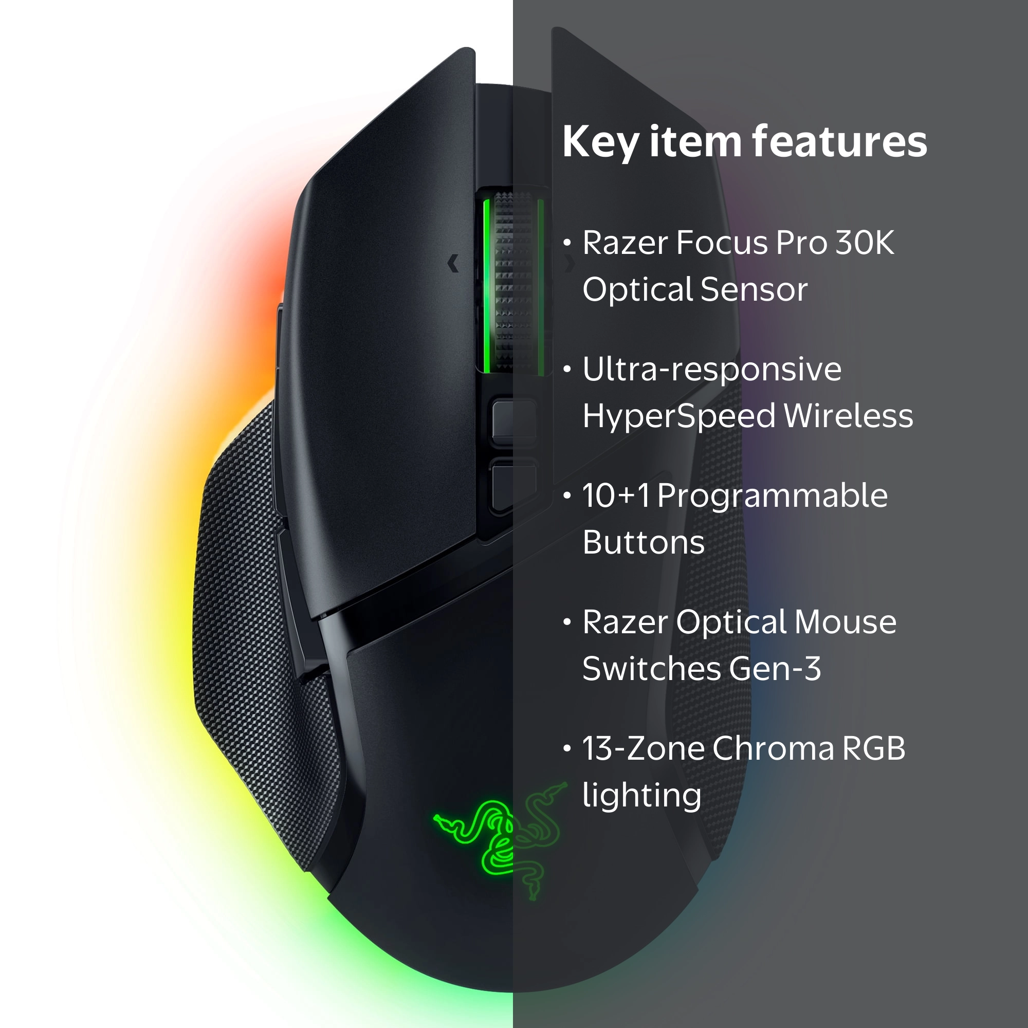 Razer Basilisk V3 Pro ワイヤレスマウス　最終値下 Razer Basilisk V3 Pro Wireless Gaming Mouse with HyperScroll Tilt