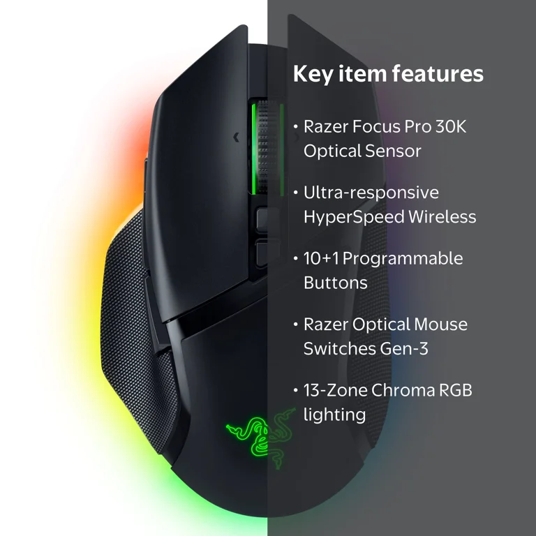 Razer Basilisk V3 Pro Wireless Gaming Mouse with HyperScroll Tilt