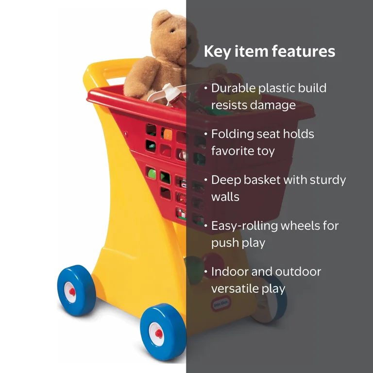 Little Tikes, Toy Shopping Cart, 2T-3T, Folding Seat, Multicolor