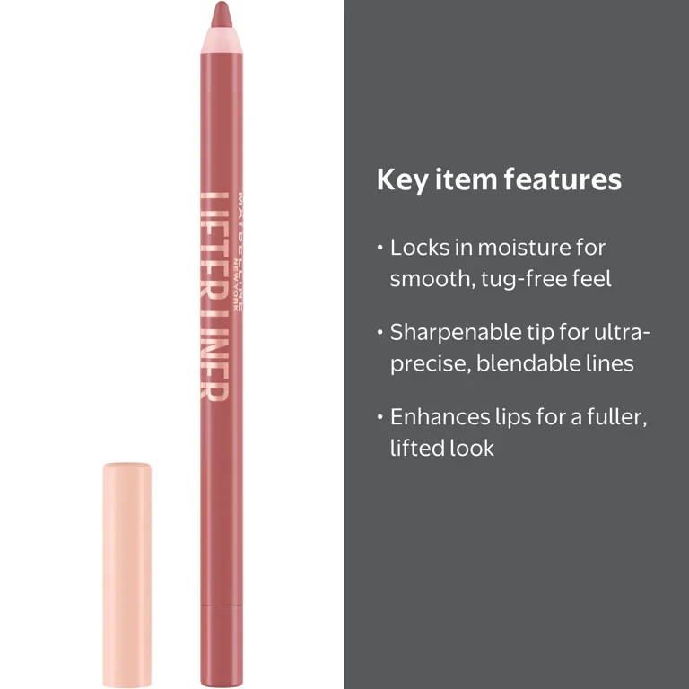 Maybelline, Lip Liner, Hyaluronic Acid, Long-Lasting, Precise