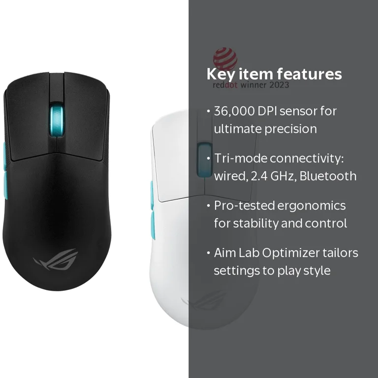 ASUS ROG Harpe Gaming Wireless Mouse, Ace Aim Lab Edition, 54g