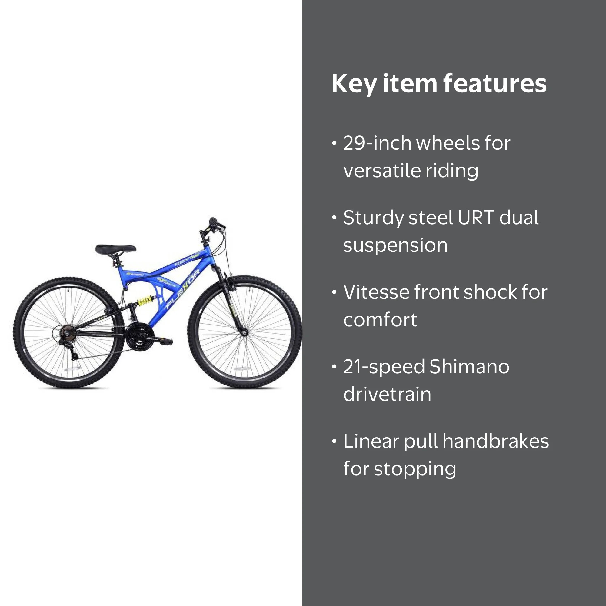 Kent 72952 Flexor Dual-Suspension Mountain Men's Bike, 29
