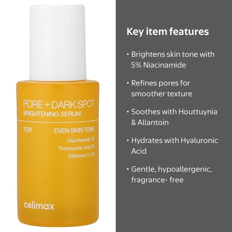 Celimax Pore + Dark Spot Brightening Serum, 1.01 fl oz - Walmart.com