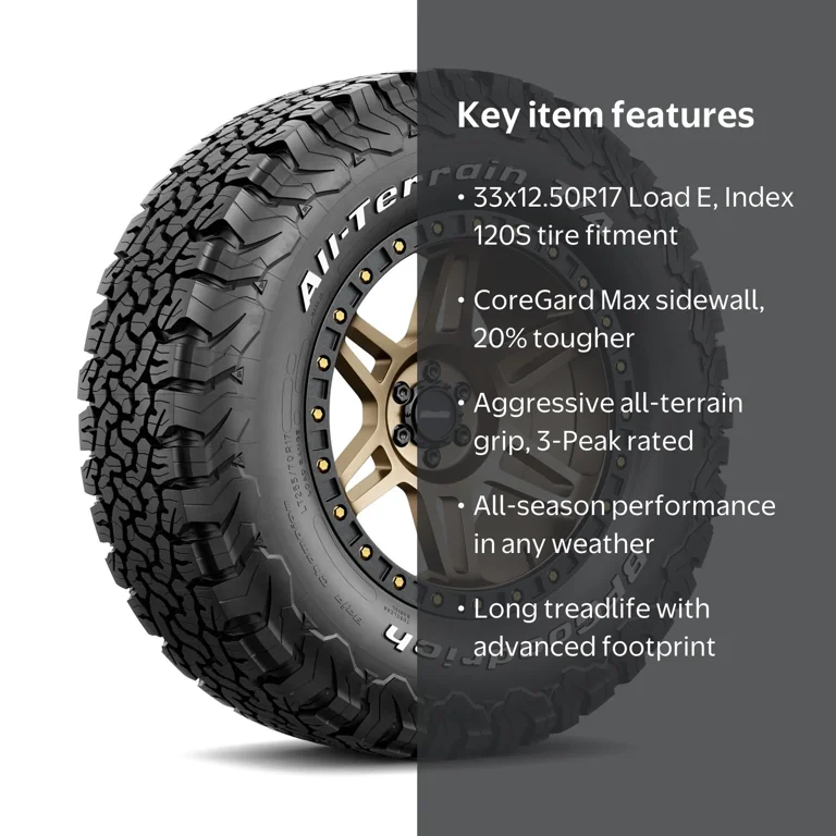 BFGoodrich All-Terrain T/A KO2 All-Season 33x12.50R17/E 120S Tire
