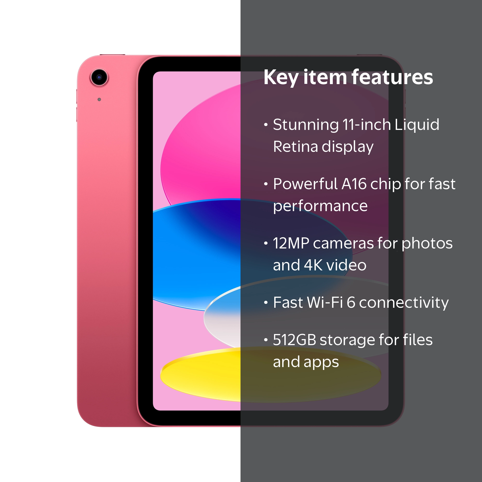 2025 Apple 11-inch iPad A16 Wi-Fi 512GB - Pink - Walmart.com