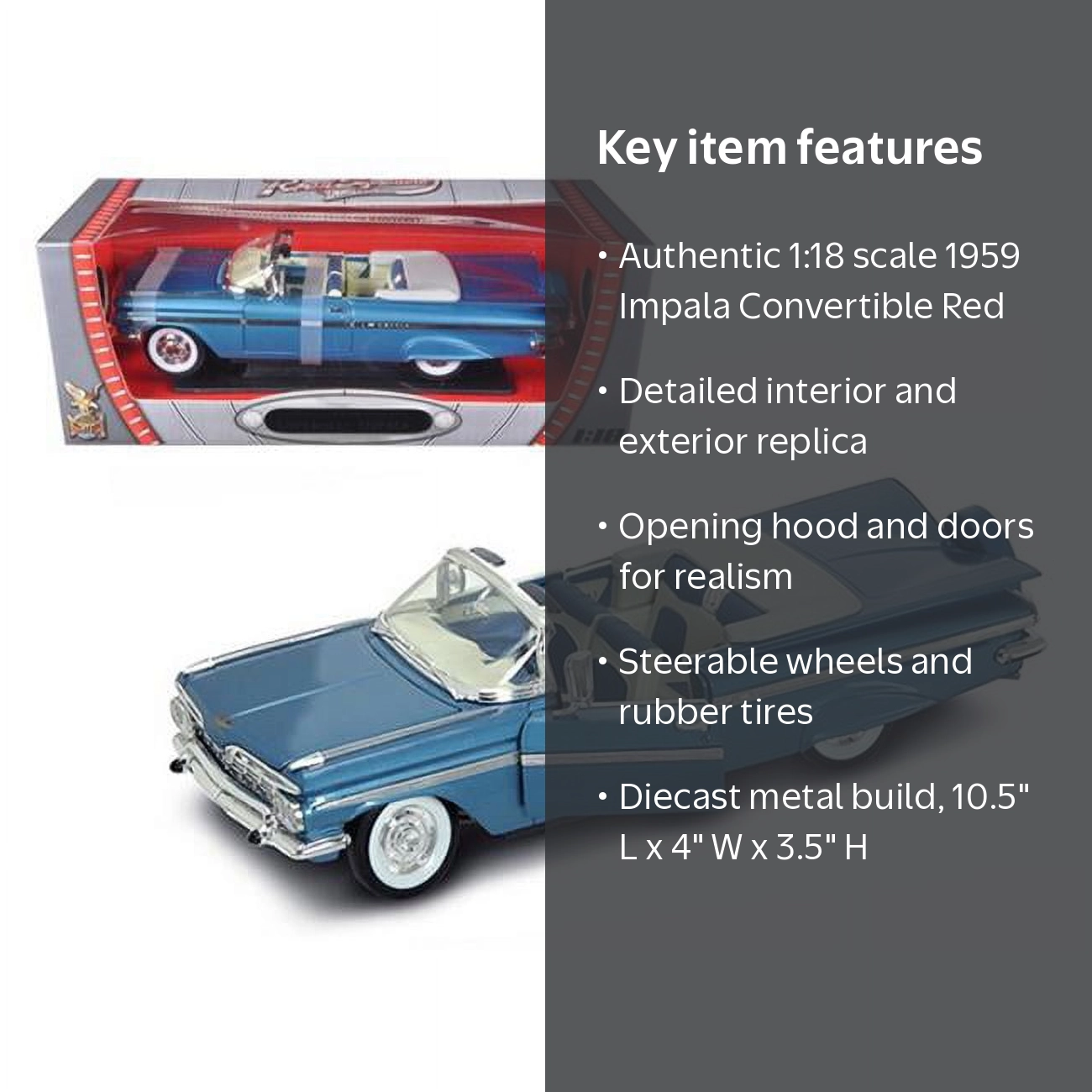 Road Signature Diecast Toy - 1959 Chevrolet Impala Convertible