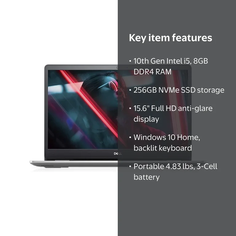 Windowsノート本体 DELL PC | Core i5| 10th Gen | 8GB |256GB Dell Inspiron 15 Laptop, 10th Gen Core i5, 256GB SSD, 8GB RAM