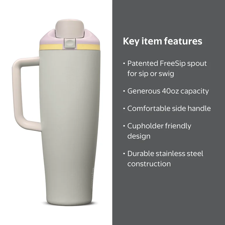 Owala FreeSip Tumbler Stainless Steel 40oz Dewdrop - Walmart.com