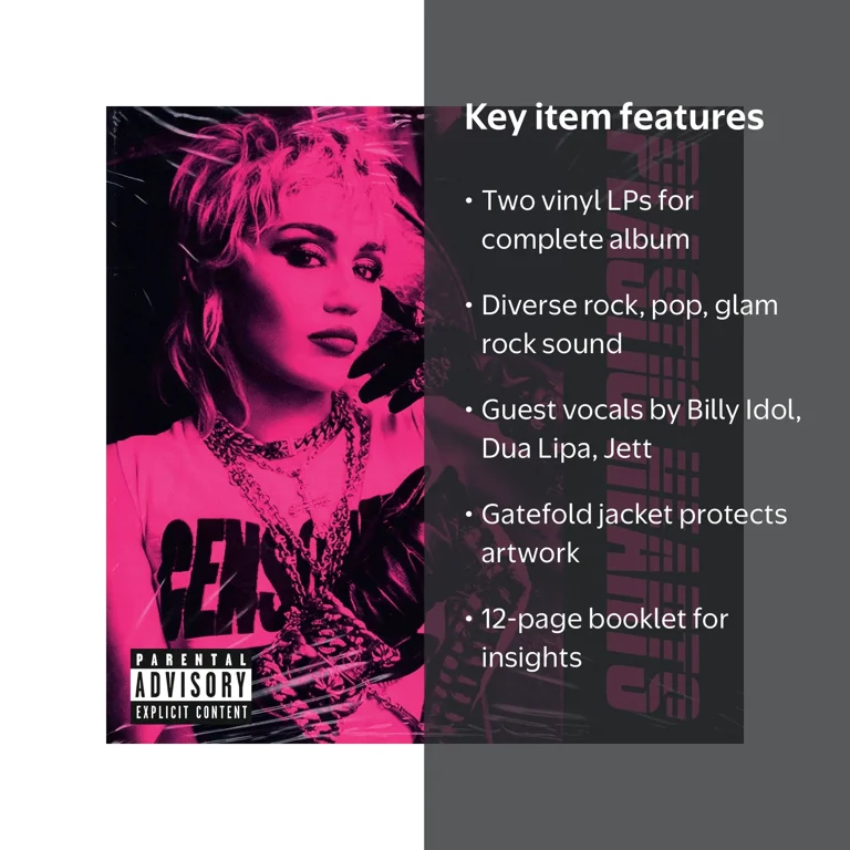 Miley Cyrus - Plastic Hearts Album, Double Vinyl LP - Walmart.com