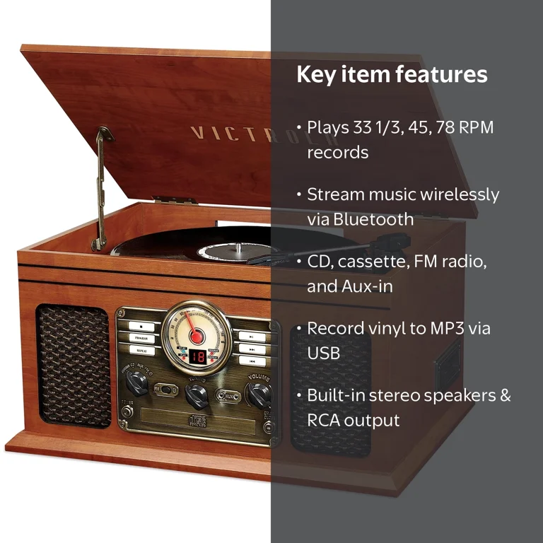 wtw ROTA ロタ ラタン7点セット Victrola Classic 7-in-1 Bluetooth Turntable, 3-Speed - Walmart.com