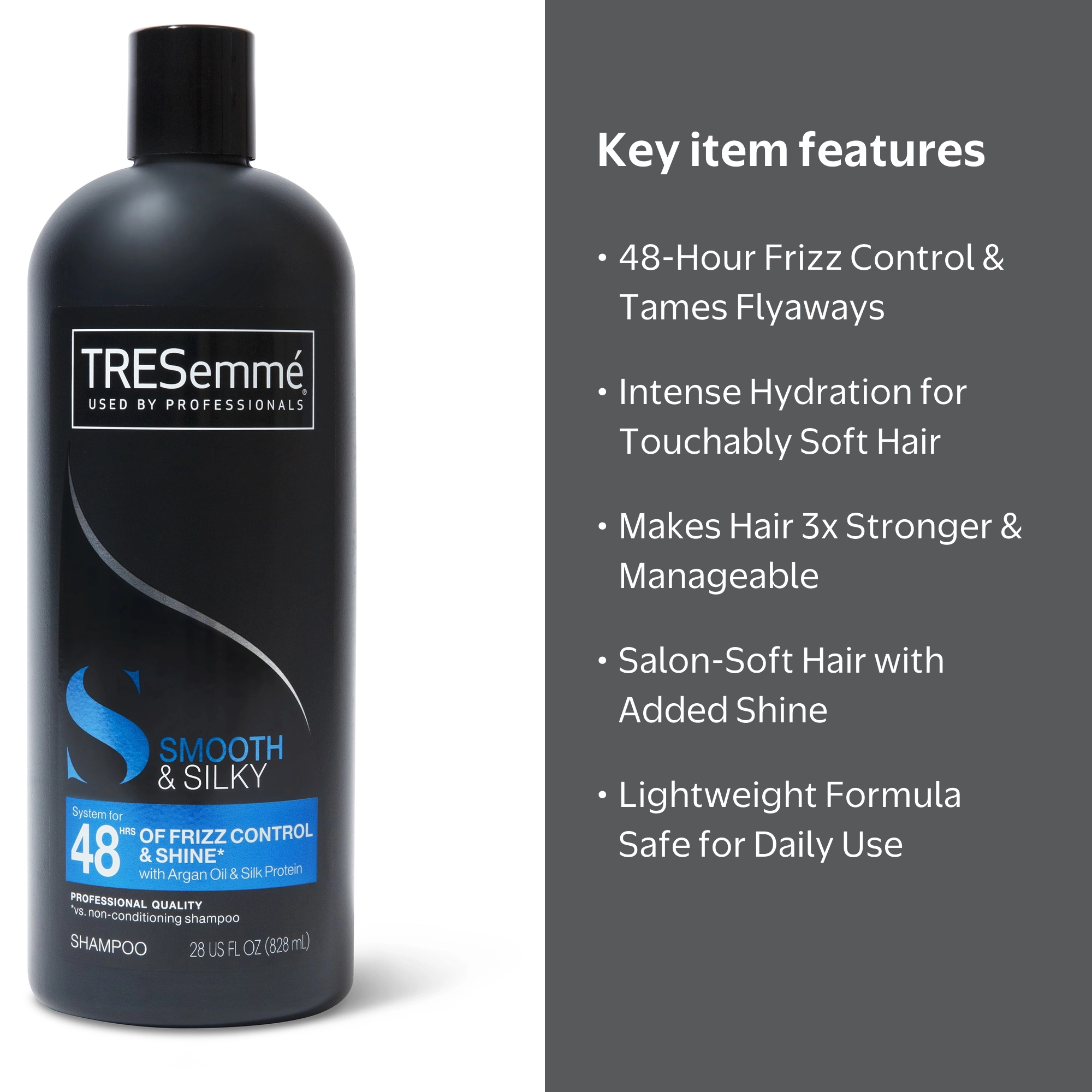 Tresemme Silky, Smooth Frizz Control Shampoo with Argan Oil, Rich