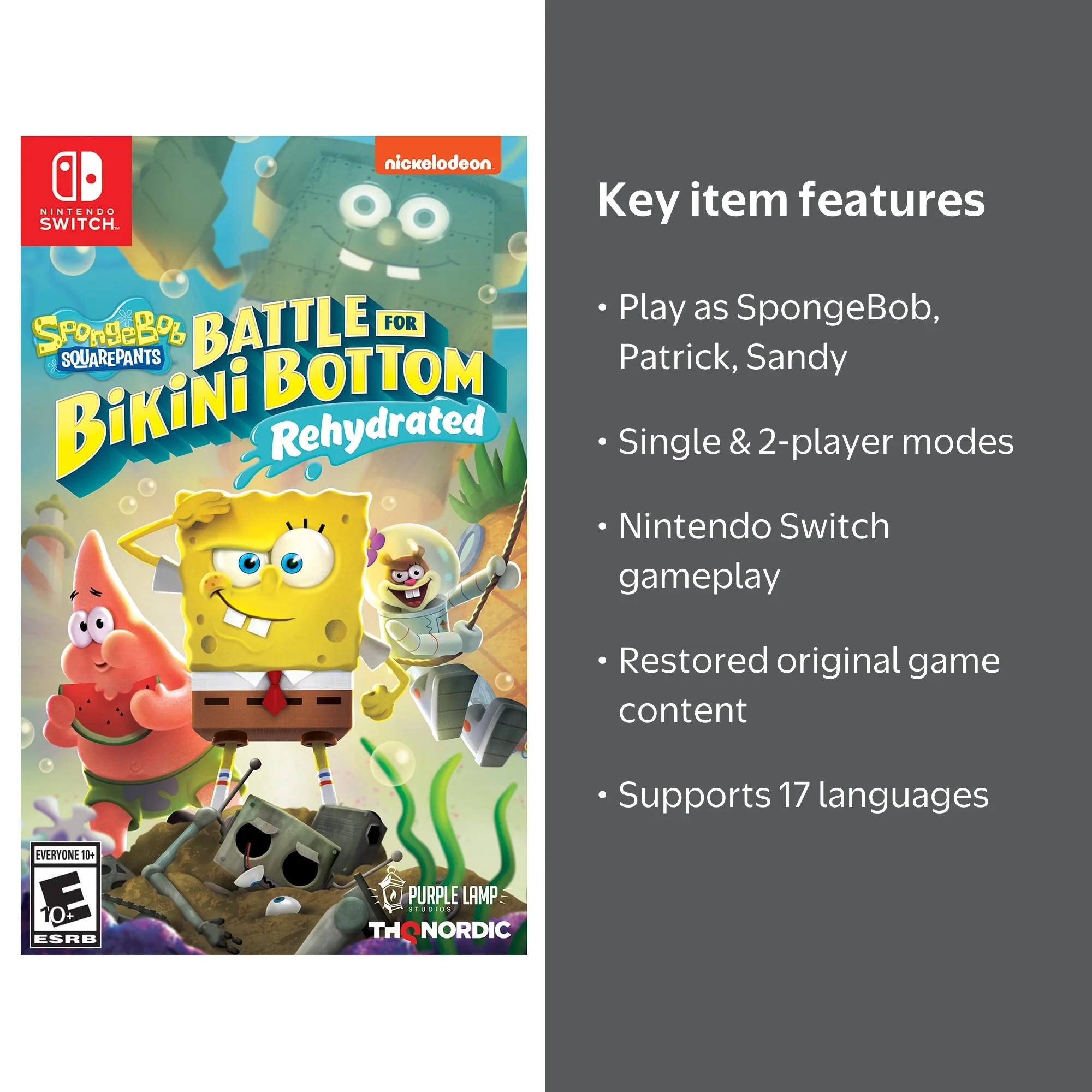 THQ Nordic, Video Game, Spongebob Squarepants: Battle for Bikini