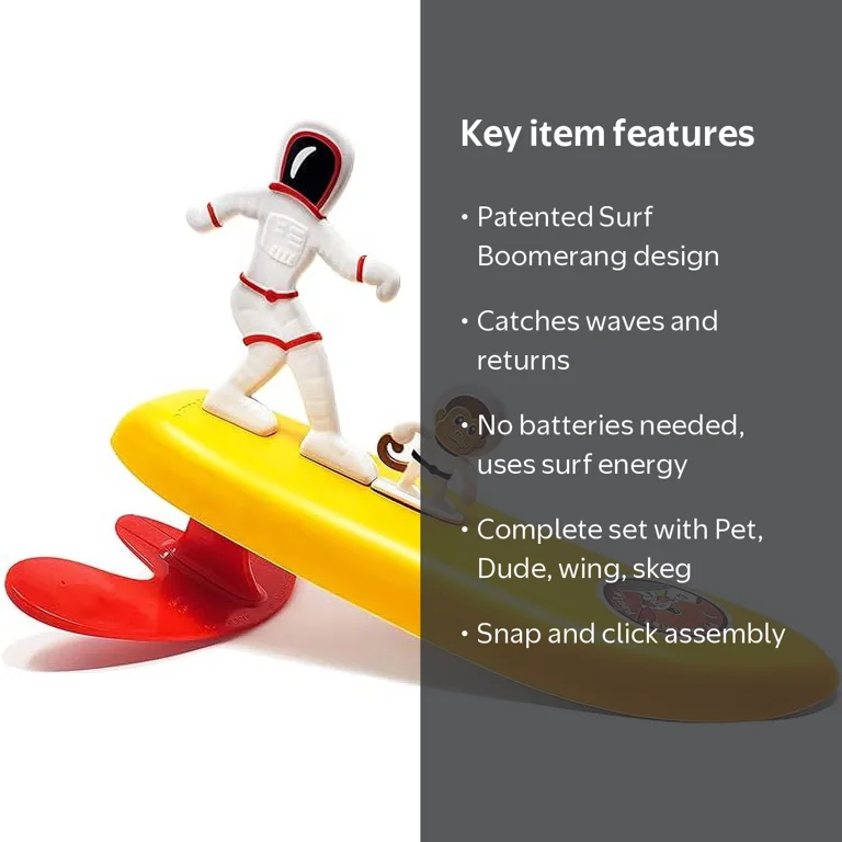 Surfer Dudes Legends & Surfer Pets Wave Powered Mini-Surfer, Pet