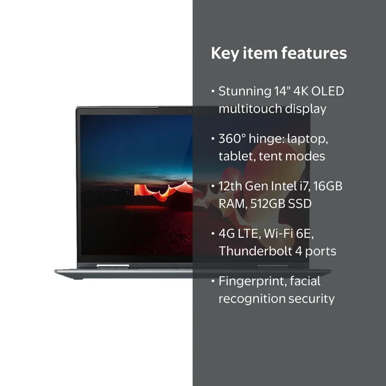 Lenovo ThinkPad X1 Yoga Gen 7, Intel i7, 16GB RAM, 512GB SSD, 14