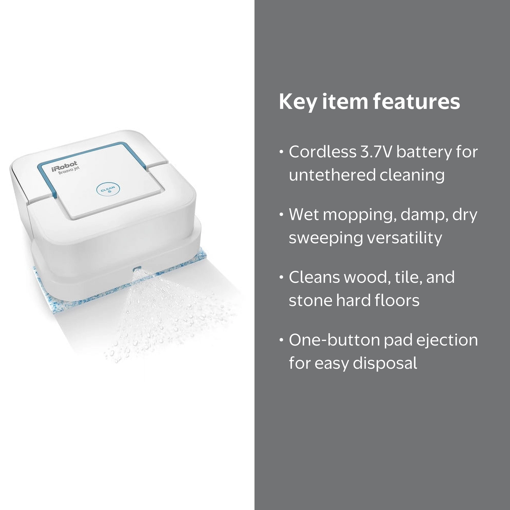 iRobot Small Cleaner - Braava jet 240 Mopping Robot - White