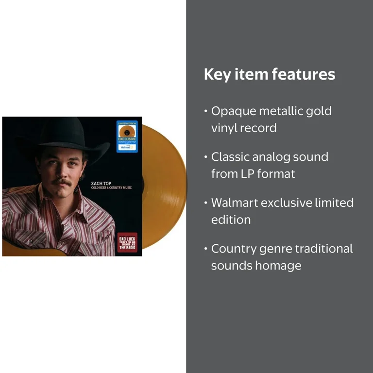 Zach Top - Cold Beer & Country Music (Walmart Exclusive) - Vinyl