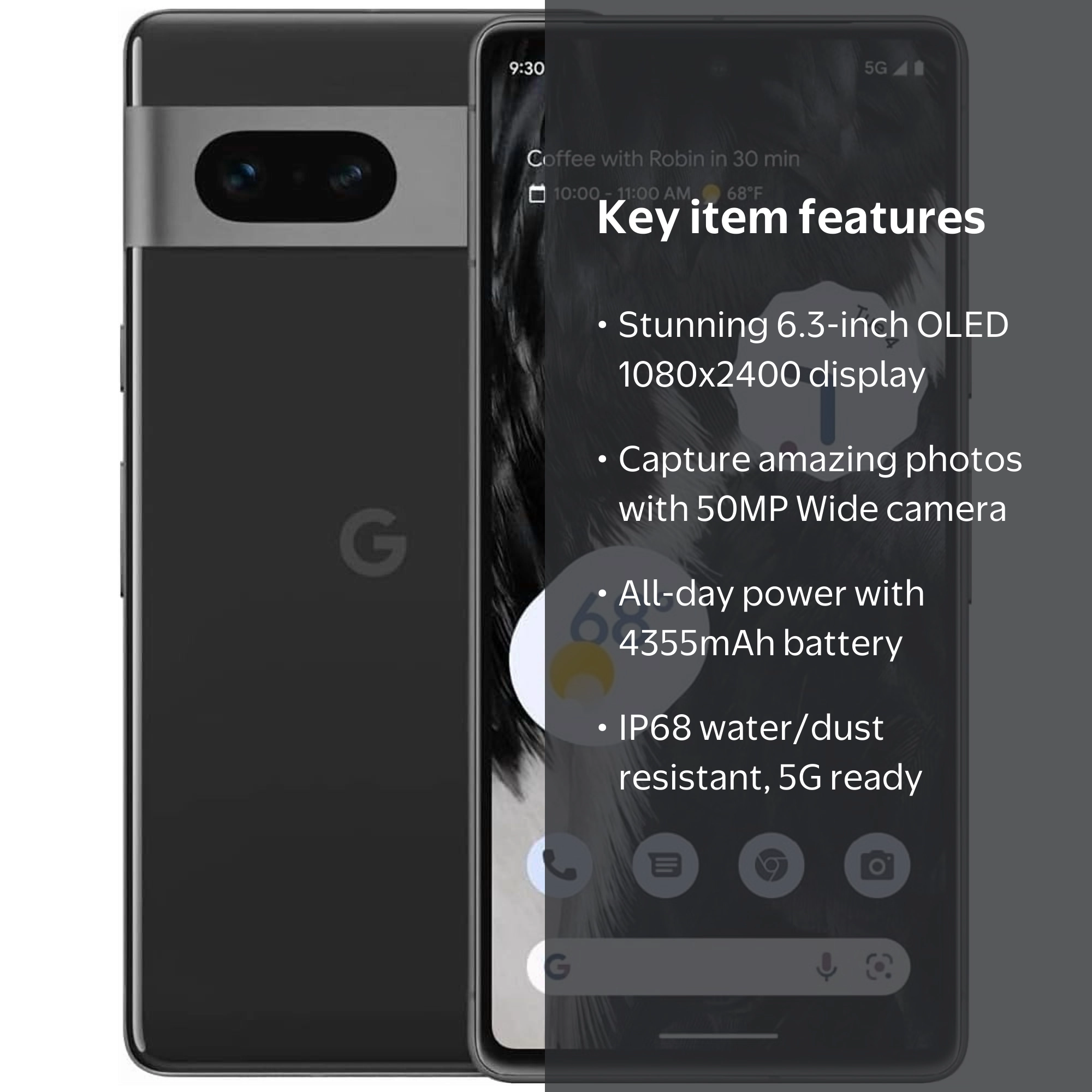 Google Pixel 7 Smartphone, 128 GB, 6.3