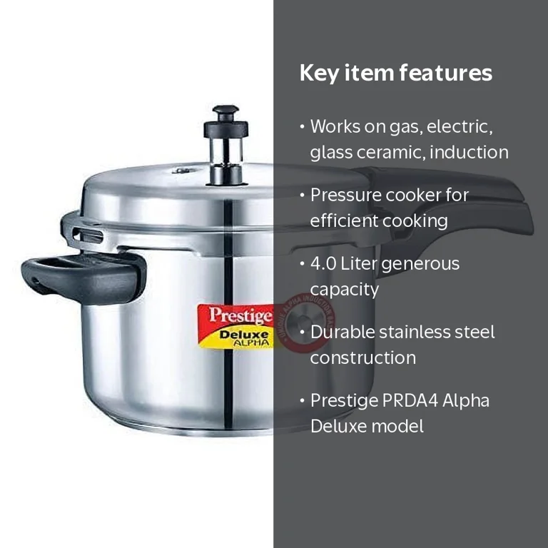 Prestige, Pressure Cooker, 4L, Stainless Steel, Silver - Walmart.com