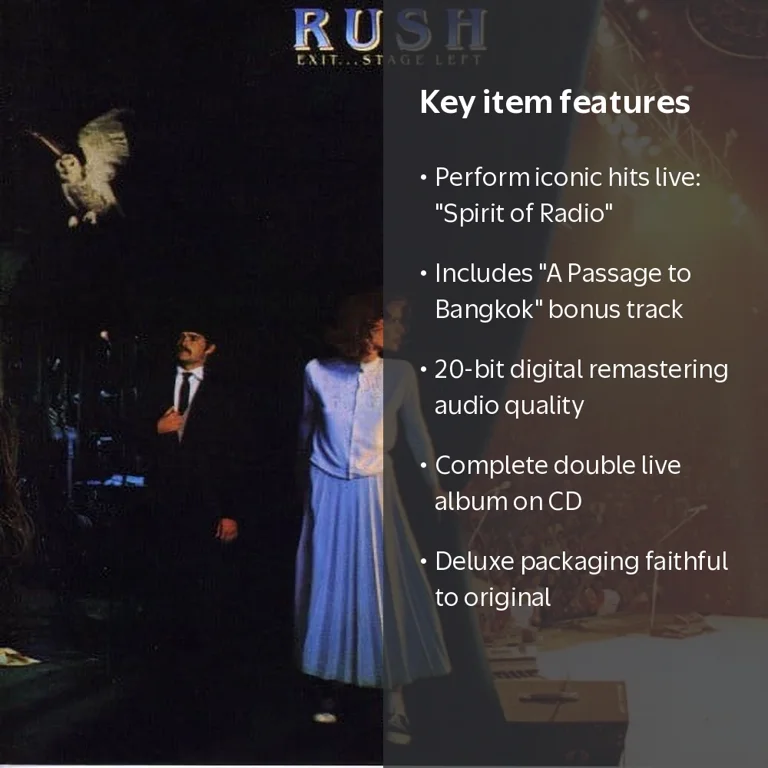 Mercury, Rush - Exit Stage Left (remastered), Music & Performance