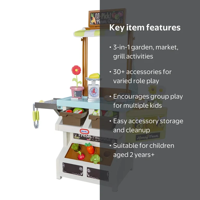 Little Tikes, 3-in-1 Garden to Market Playset - Walmart.com