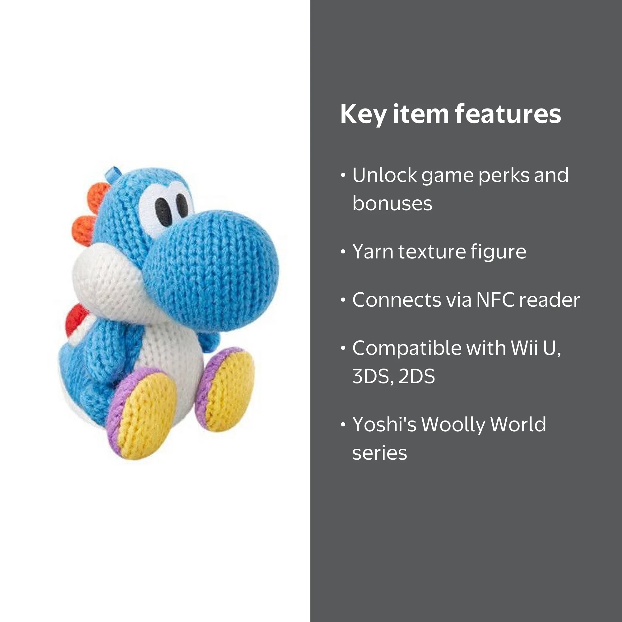 Nintendo Light Blue Yarn Yoshi - Yoshi's Woolly World Series