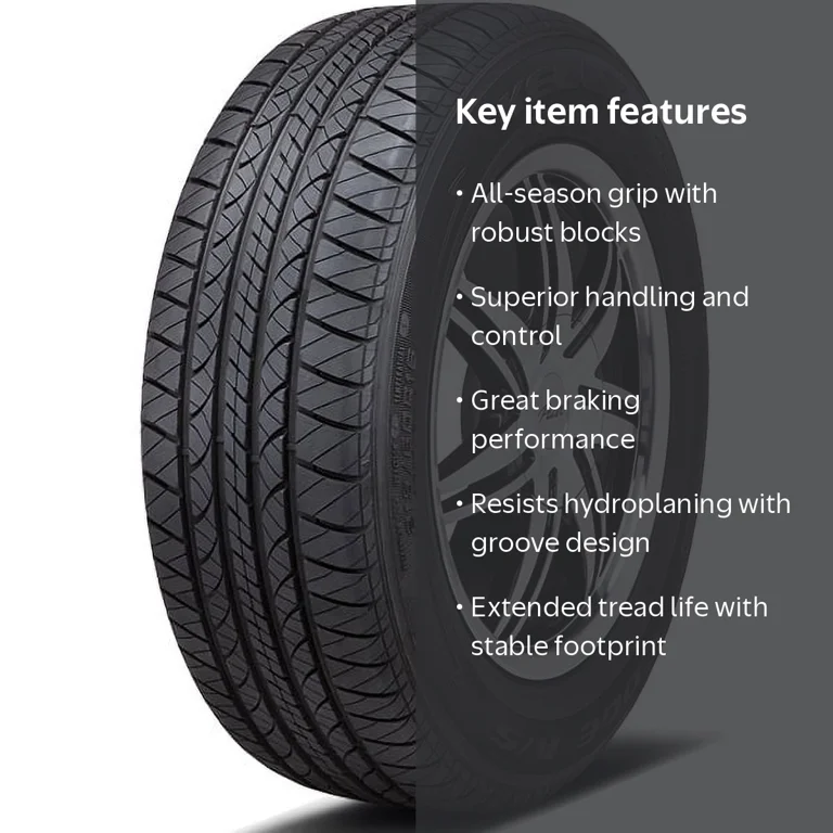 Kelly Edge A/S 225/55R17 97V All-Season Passenger Tire with 55,000