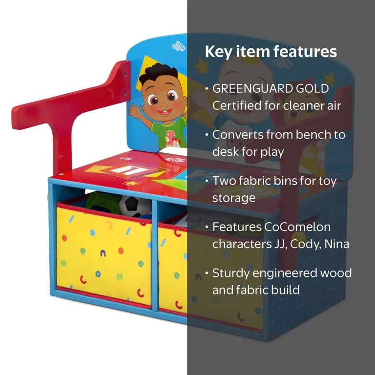 CoComelon 2-in-1 Activity Bench and Desk by Delta Children