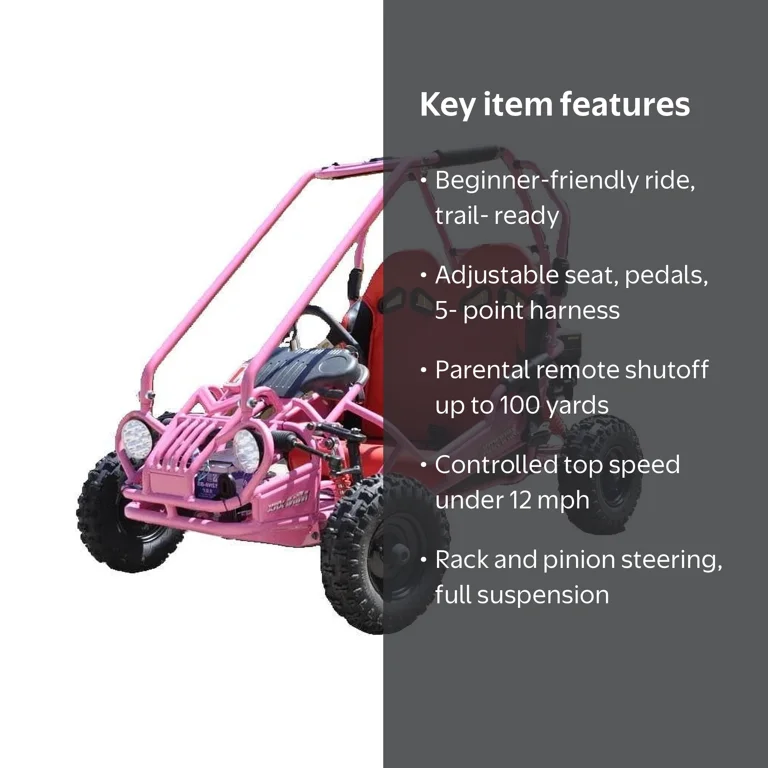 Trailmaster Ultra Mini XRX+ Go Kart Buggy, High Back Seats