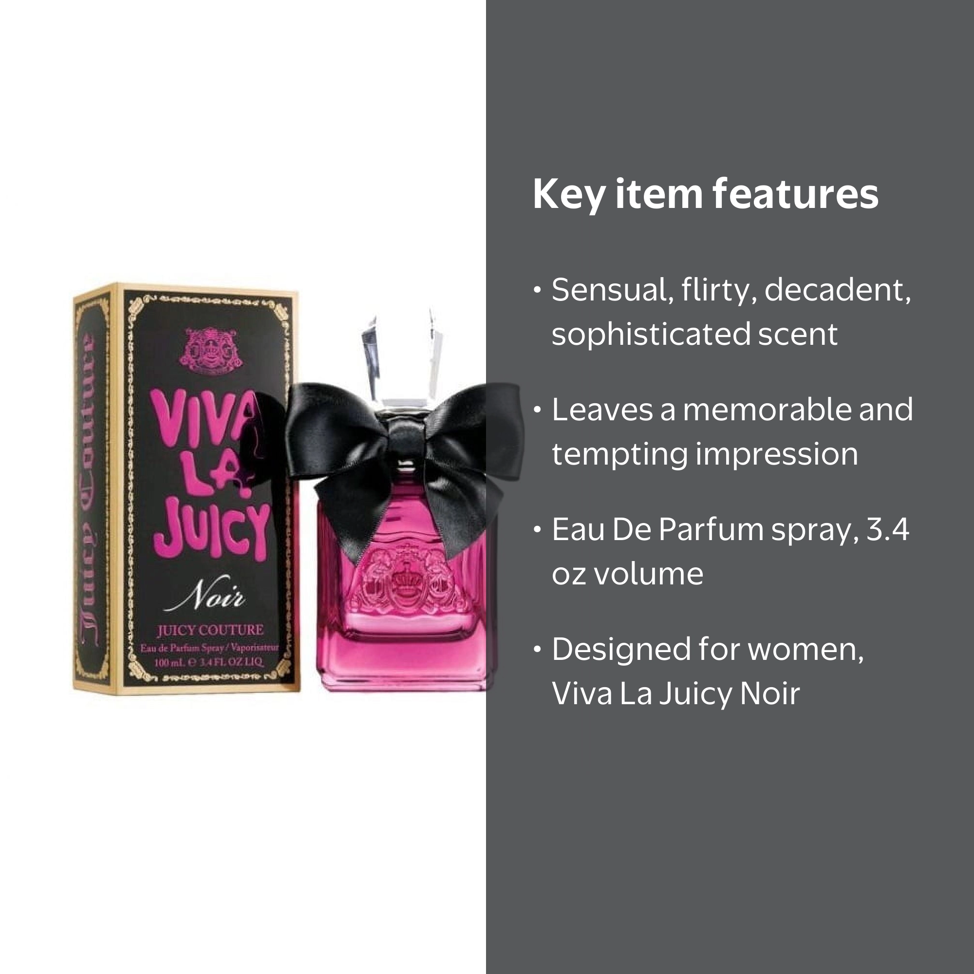 香水(女性用) Juicy Couture Viva La Juicy Noir 100ml Juicy Couture Viva La Juicy Noir Eau De Parfum Spray 3.4 oz, Wild