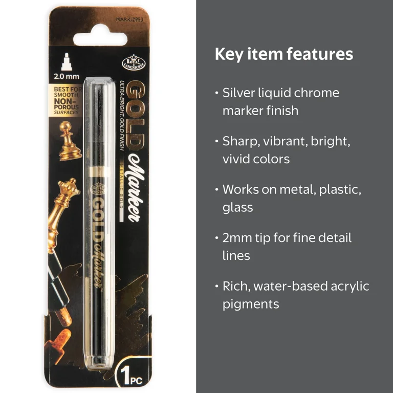 Royal & Langnickel 2mm Silver Liquid Chrome Marker - Walmart.com