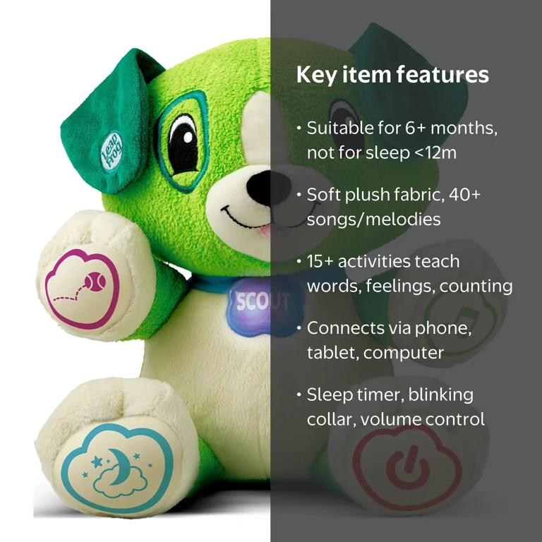 LeapFrog, My Pal Scout, Plush Puppy, Baby Learning Toy - Walmart.com