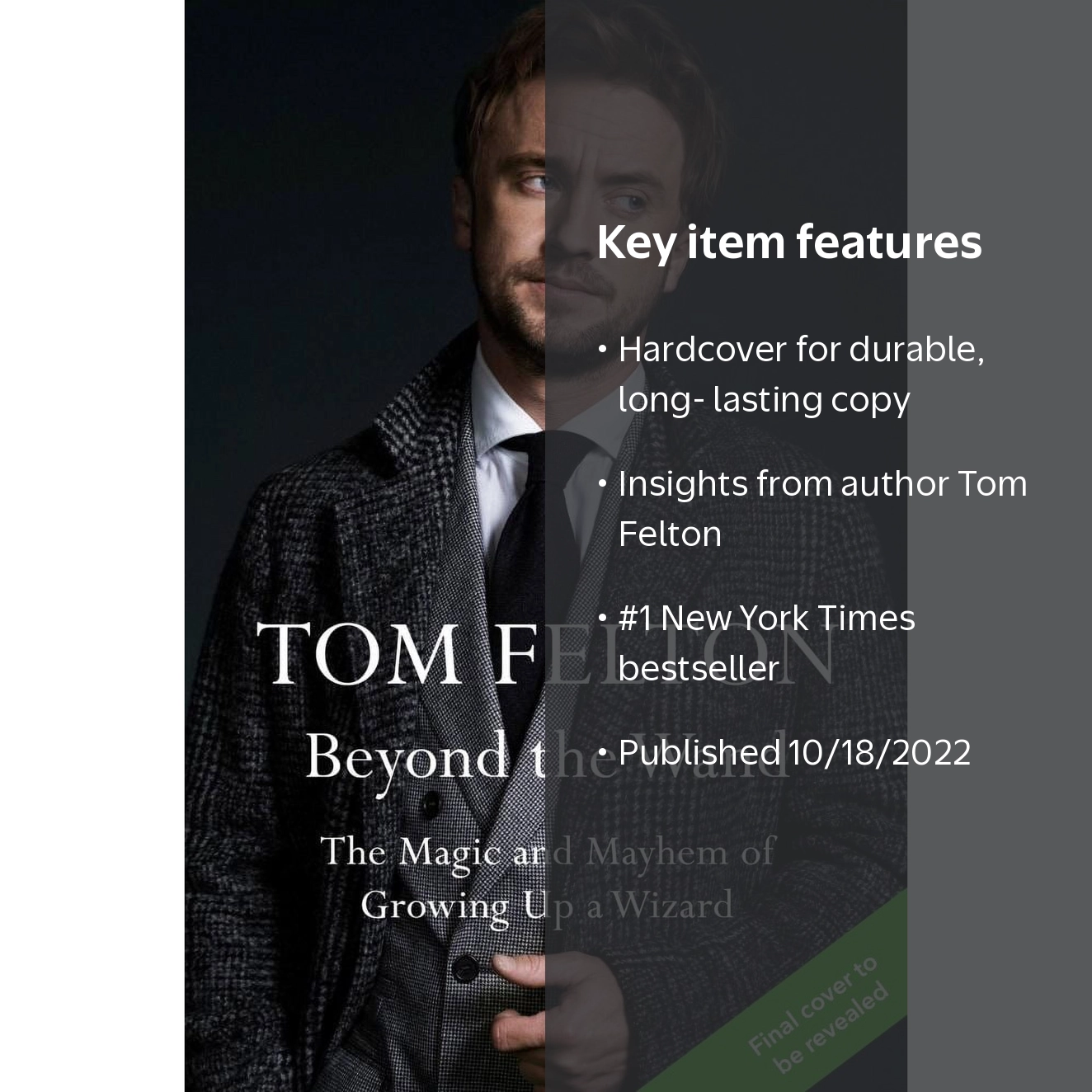 TOM FELTON, Hardcover, ISBN 9781538741368, Growing Up a Wizard