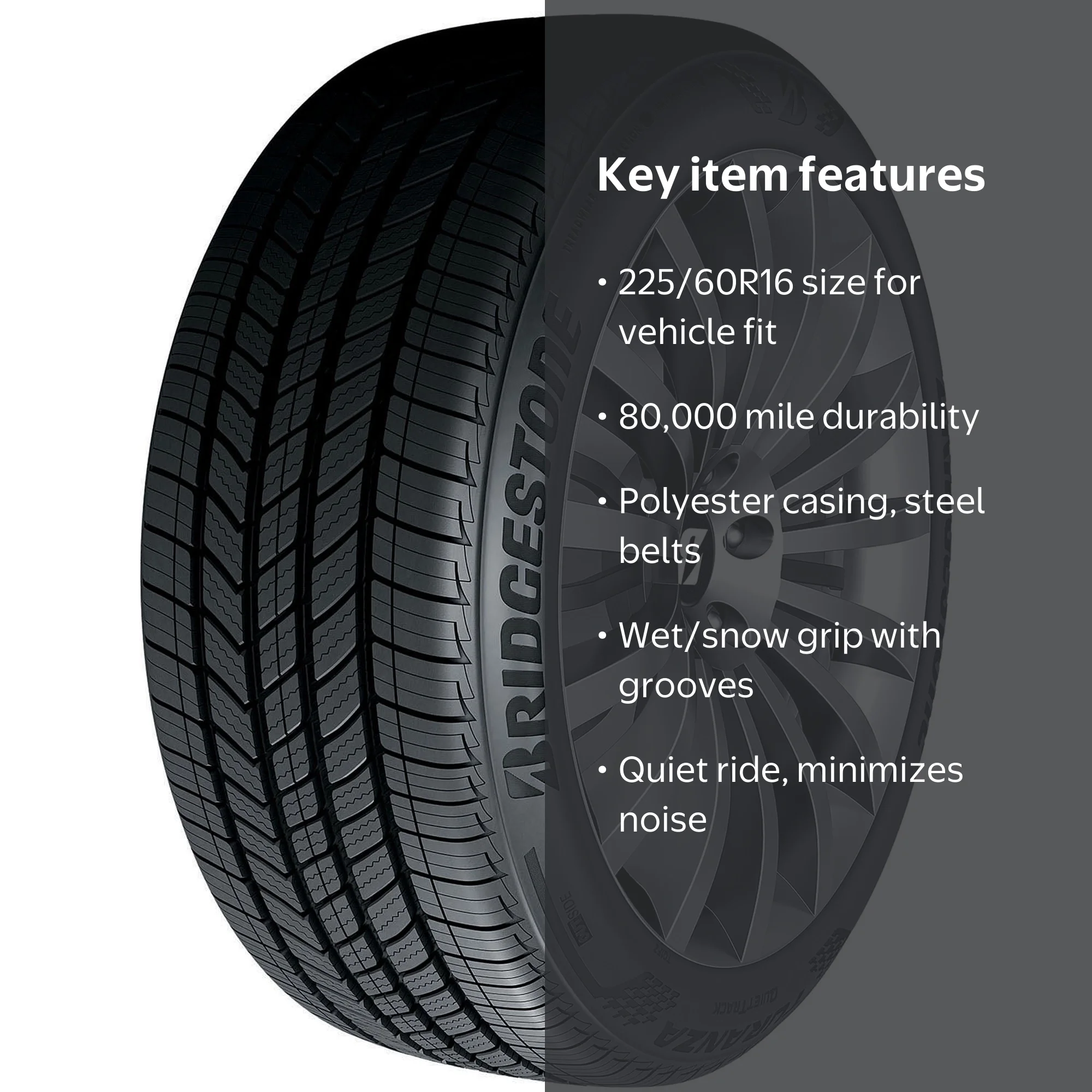 Bridgestone Turanza QuietTrack All Season 225/60R16 98H Passenger