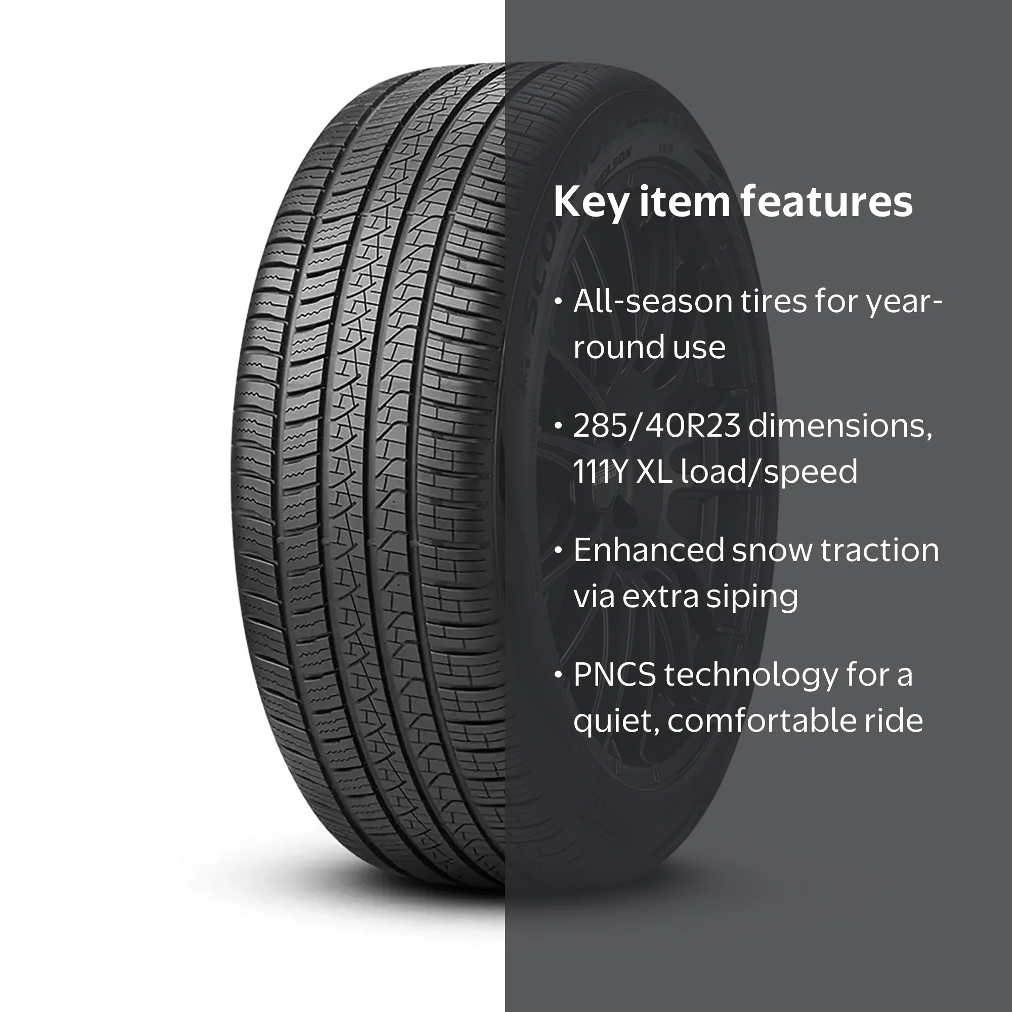 285/40R23XL 111Y PIR SCORPION ZERO ALL SEASON(LR) - Walmart.com