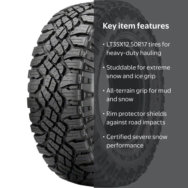 Goodyear Wrangler Duratrac 35X12.50R17 E/10PLY BSW - Aggressive