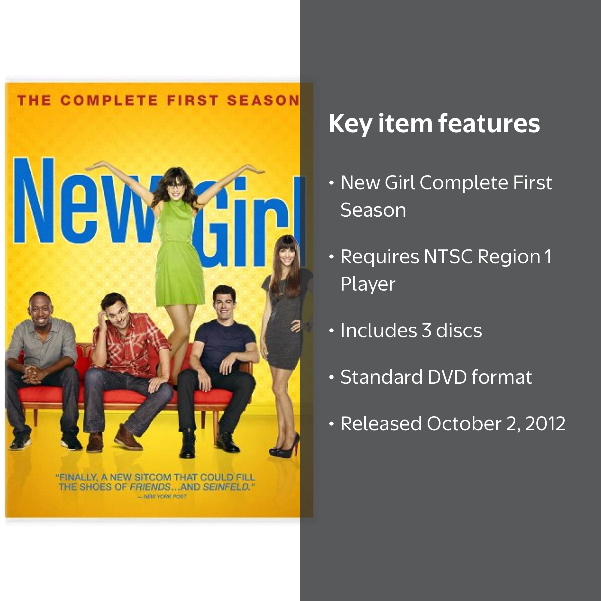 New Girl: Complete First Season Series Box Set (DVD) - Walmart.com