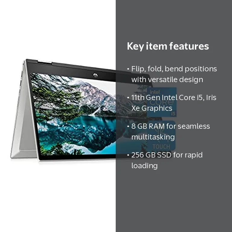 HP Pavilion x360 14” Touchscreen Laptop, Intel i5, 8GB RAM, 256GB
