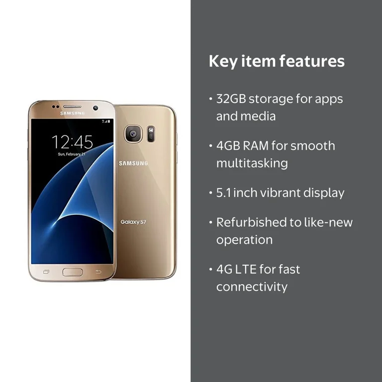 Restored Samsung Galaxy S7 32GB 4G LTE Sprint Gold SM-G930P
