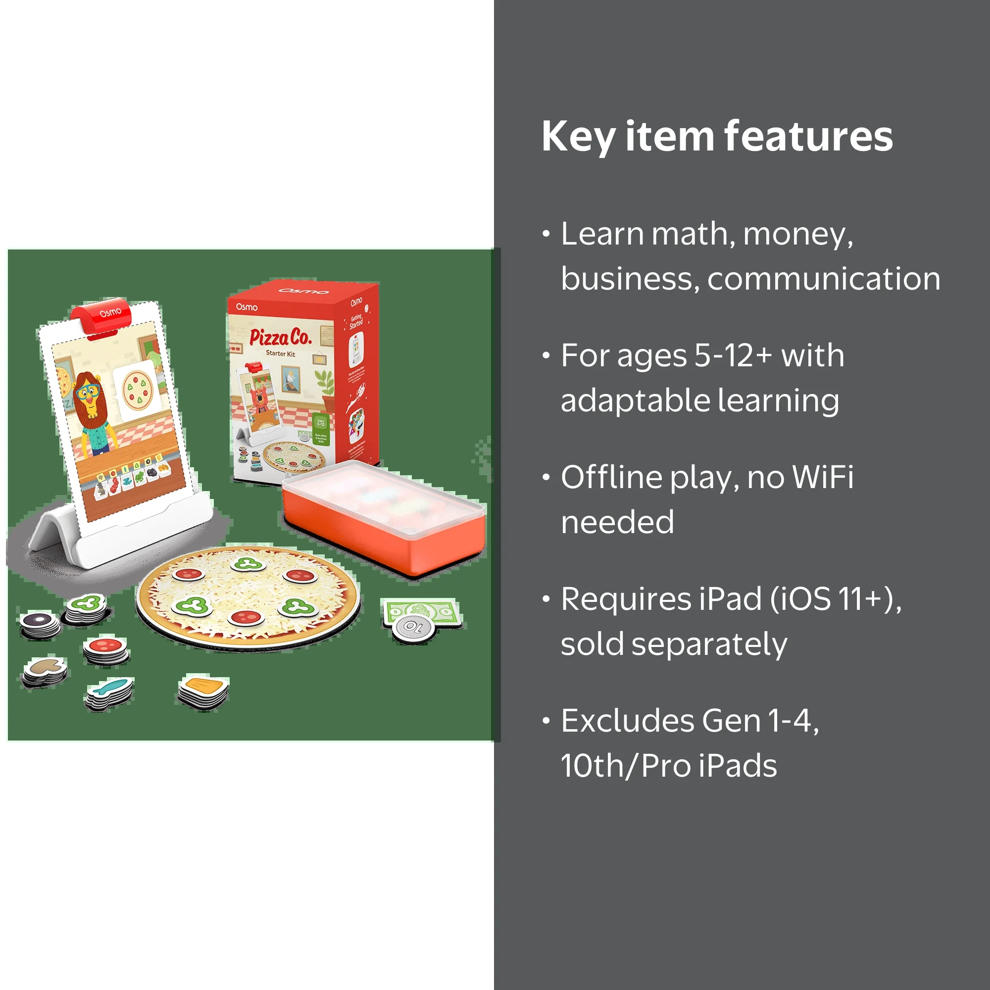 Osmo - Pizza Co. Starter Kit for iPad - Ages 5-12 - Communication