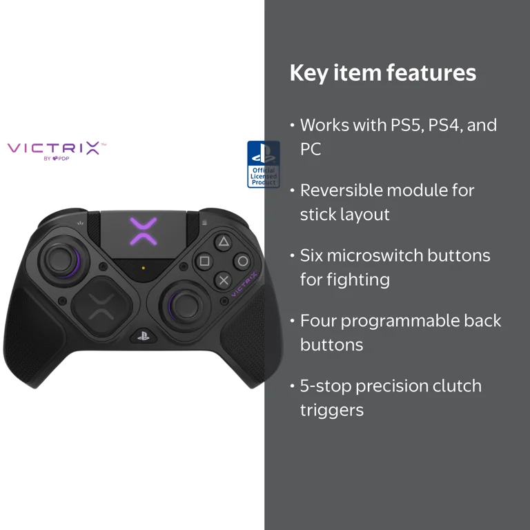 Victrix Pro BFG Wireless Controller for PS4, PS5, PC with Sony 3D