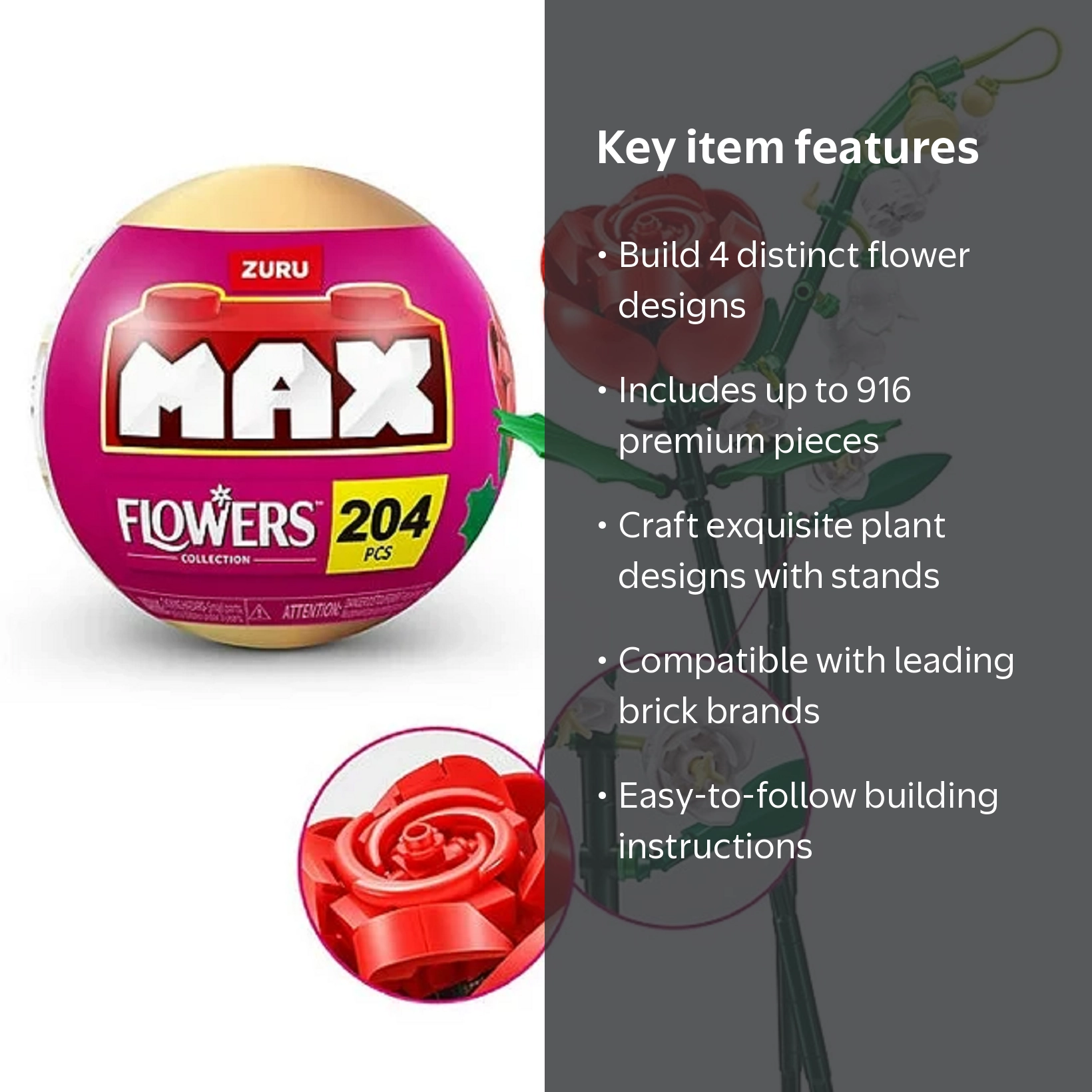 Bloom まとめ売り Zuru MAX Premium Building Bricks Collection, 4 Pack - Walmart.com