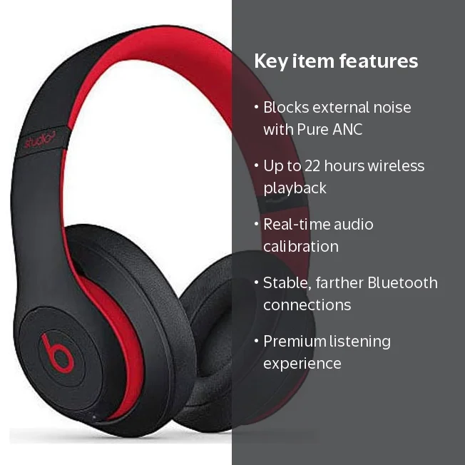 Beats Studio3 Wireless Noise Cancelling Headphones with Apple W1