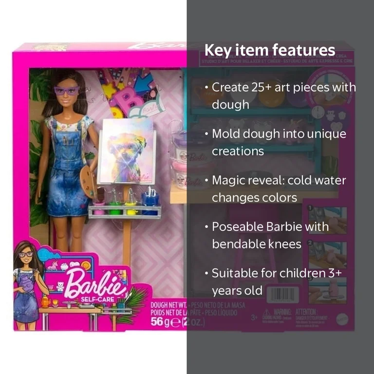 Barbie Doll Art Studio Playset with Relax and Create Features