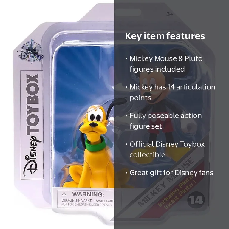 Disney Toybox Mickey Mouse & Pluto Action Figure (2020) - Walmart.com