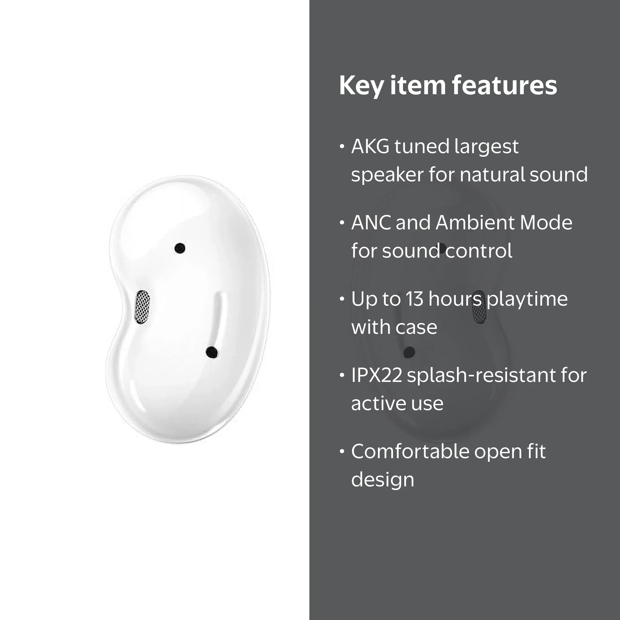 Samsung Galaxy Buds Live Bluetooth with Charging Case, Mystic