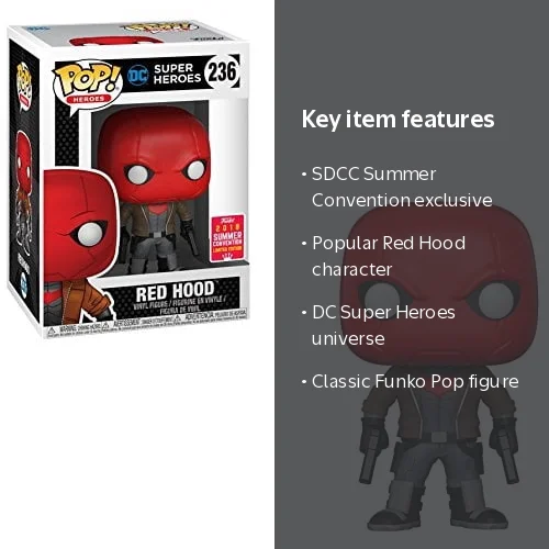 Funko Pop DC Super Heroes Red Hood SDCC Summer Convention