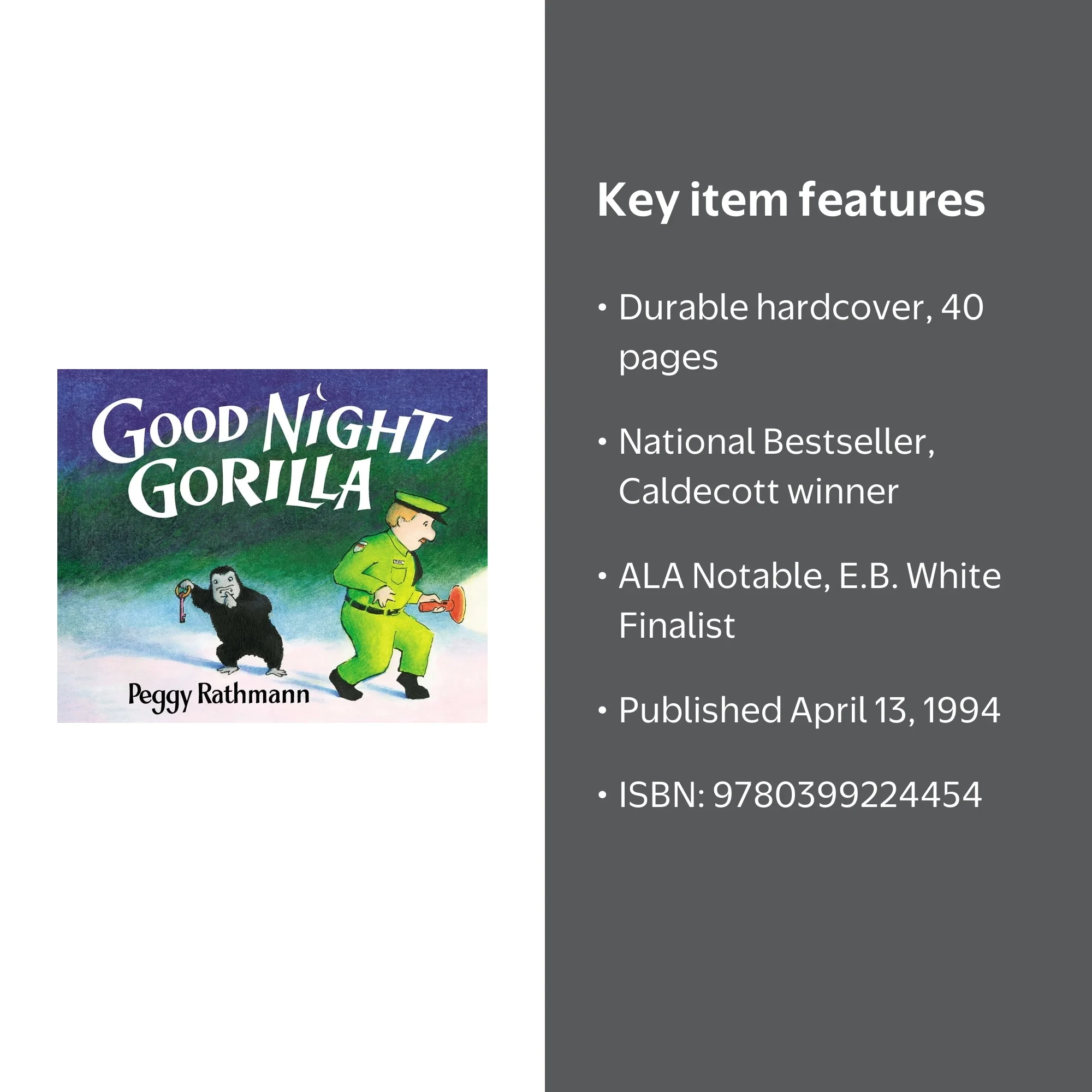 Good Night, Gorilla, (Hardcover) - Walmart.com