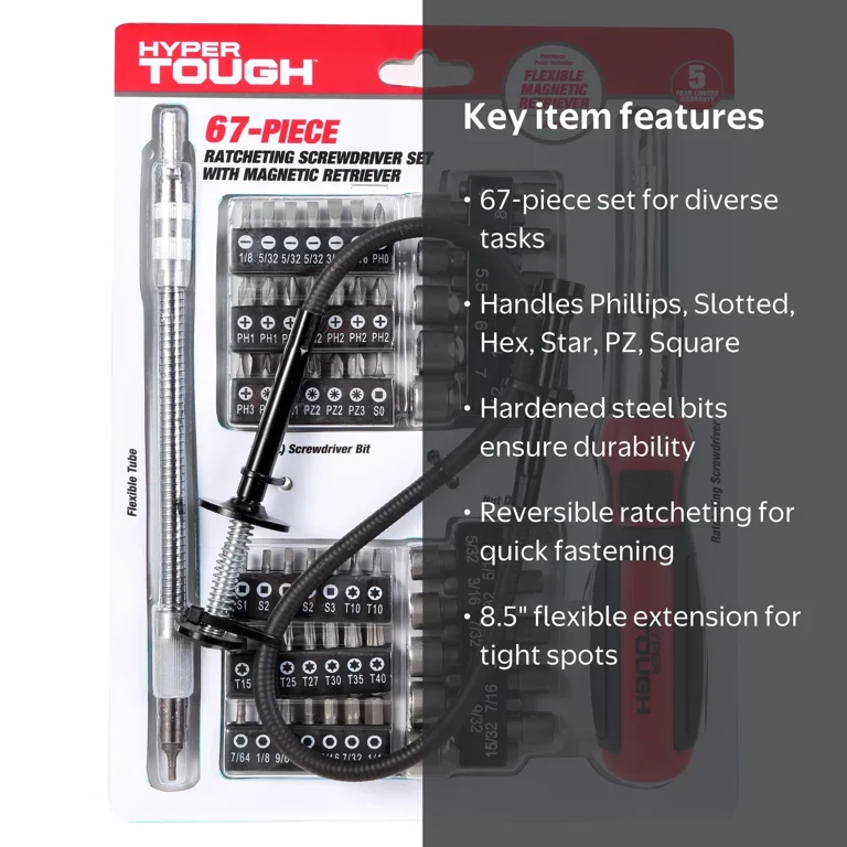 ハイドロ　新製品　最強#8スーパーハイプレッシャーホース4.5m 2本セット Hyper Tough 67 Piece Screwdriver Set - Walmart.com