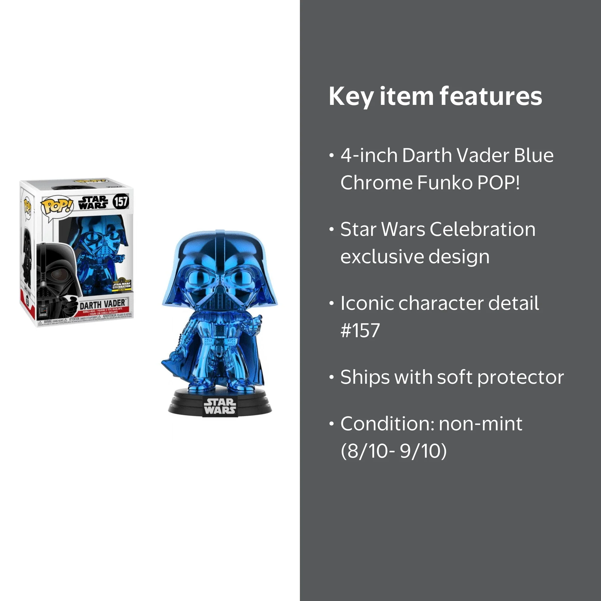 Funko POP! Star Wars Darth Vader #157 Blue Chrome - Star Wars